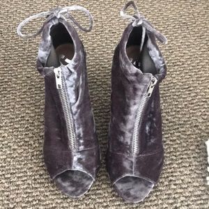 Report velvet booties